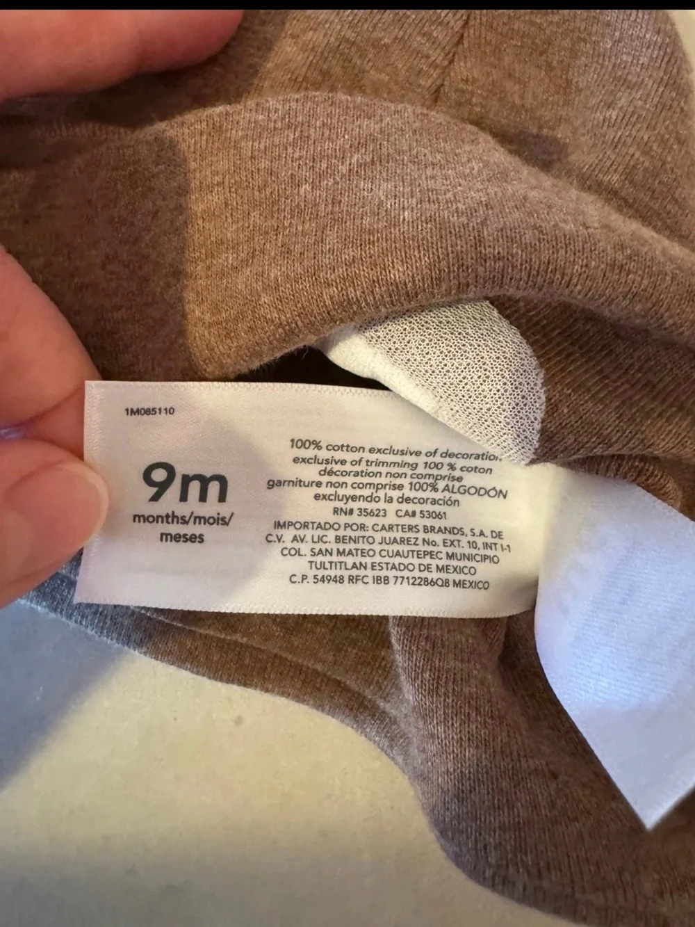 NWOT 9 M Carter’s Brown Football Hat
